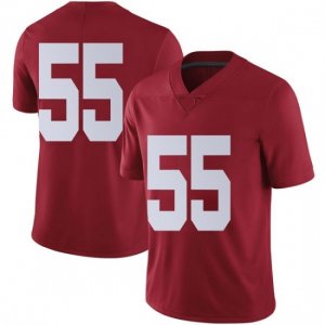 NCAA Men's Alabama Crimson Tide #55 Emil Ekiyor Jr. Stitched College Nike Authentic No Name Crimson Football Jersey JG17N74QL
